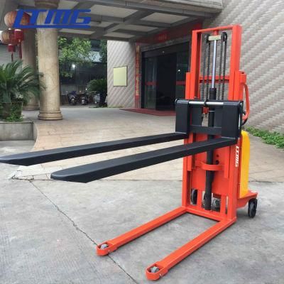 New Half-Electric Ltmg Small Pallet Stacker 1t Semi Electric Forklift