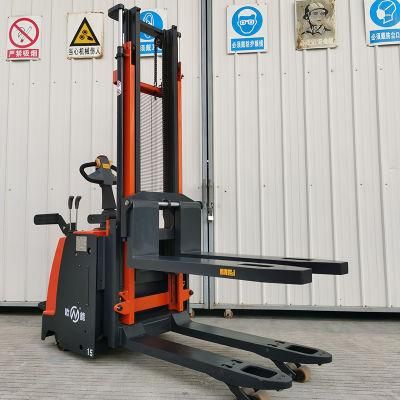 1500 Kg 2000 Kg 1.6-5.5m Stand on Driving Full Electric Stacker Forklift with CE and ISO