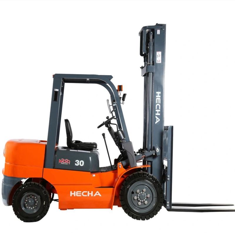 Durable 3 Ton Forklift Truck with Isuzu Engine and Full Free Mast