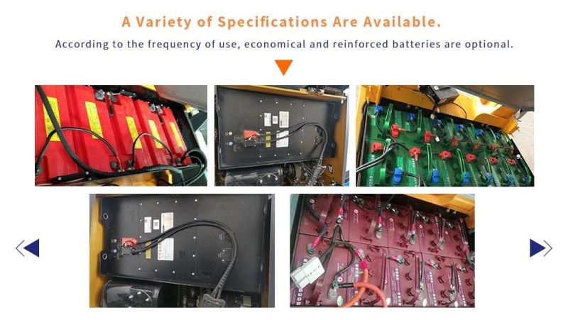 Seated Lead-Acid Battery Electric Fork Lift with Automatic Maintenance Alarm