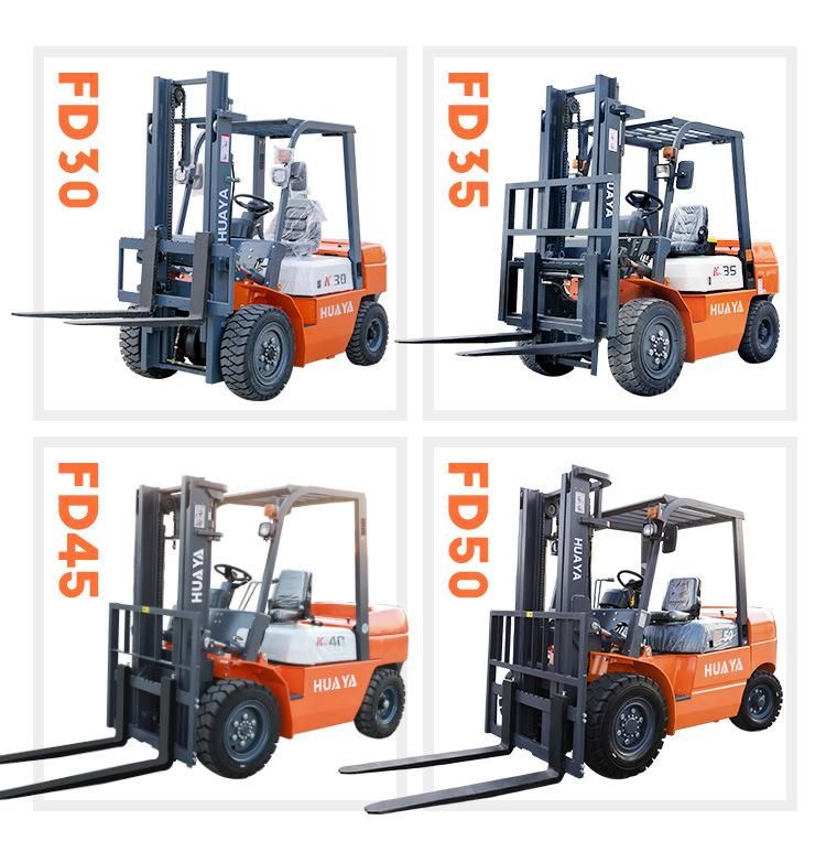 Diesel Huaya Truck Fork Lift 5 Ton China Factory Forklift Trucks