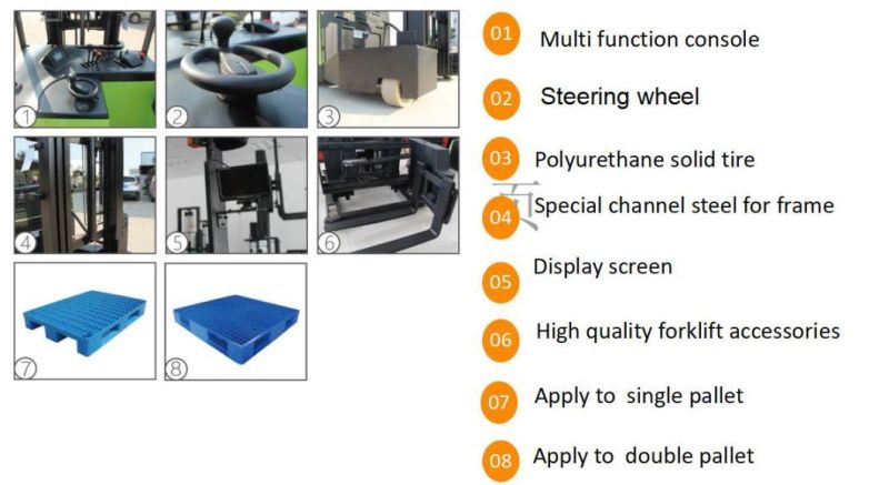 1.5t 1500kg Three Ways Very Narrow Aisle Electric Forklift