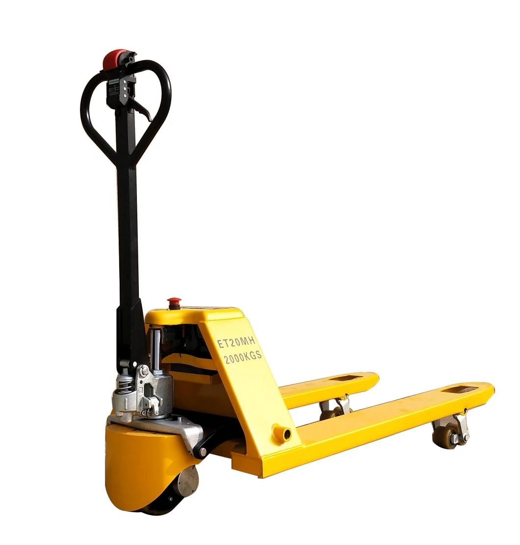 Mini Range Pallet Truck 2t Semi Electric Powered Pallet Truck 1.5t Chariot Elevateur