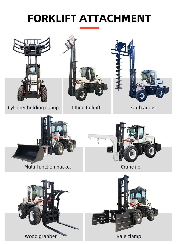 4 Ton 4WD Electric Cross-Country All-Terrain off-Road Forklift for Malaysia