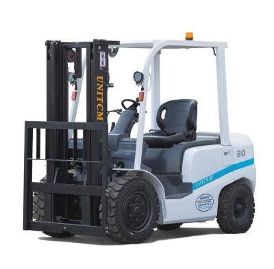 Hifoune China Brand Duplex Triplex Full Free Mast 6000mm 3t Forklift 3 Tons Diesel Forklift