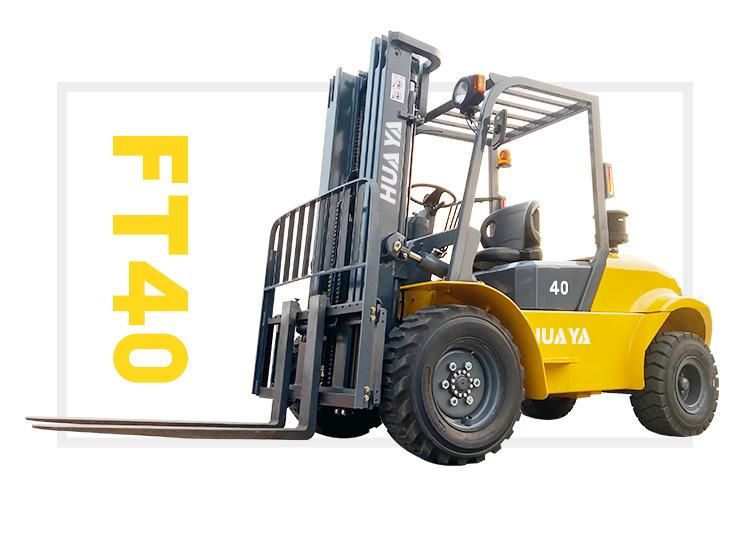 Hot Sale Huaya China Factory Price All Terrain Diesel 4000 Kg Forklift FT4*4A
