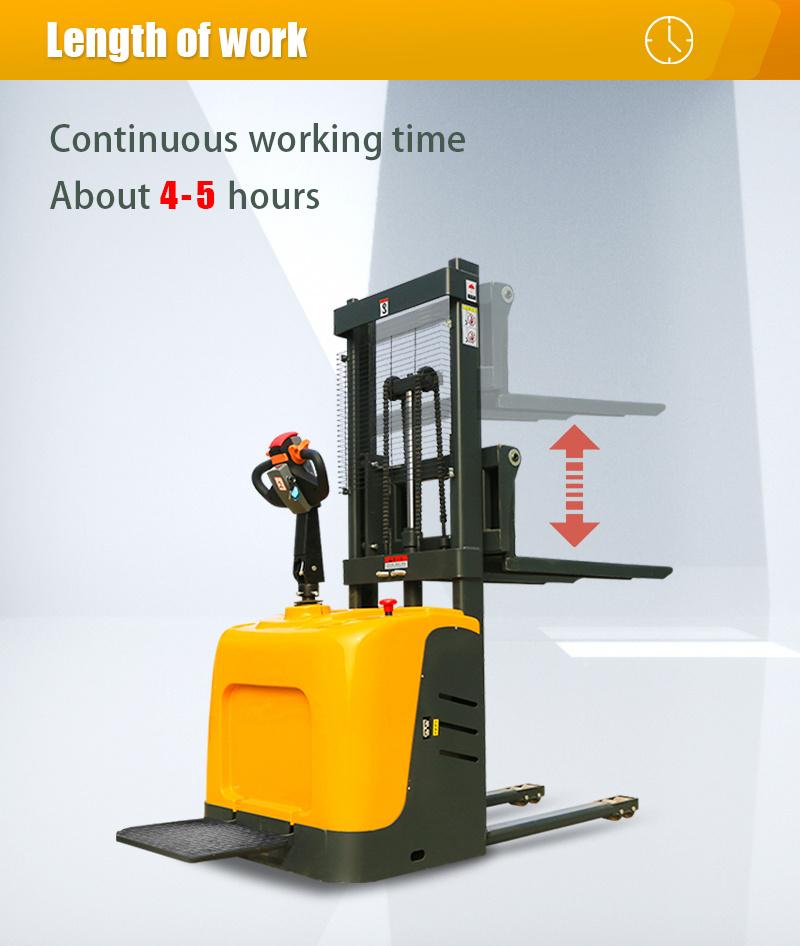 Hot Sale Walkie Type Stacker Electric Forklift Reach Walk Behind