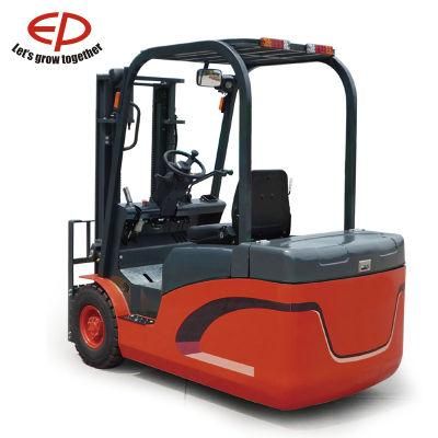 1.5 Ton Three-Wheel Electric Battery Operated Forklift Truck with AC Power