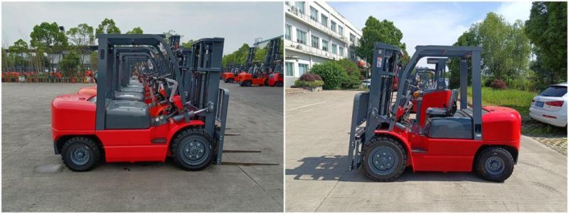 New Forklift Truck 2.5ton 3ton Diesel Forklift with Nissan K25 Engine 3 M 4 M 5 M 6 M Triplex Mast with CE Ceritficated