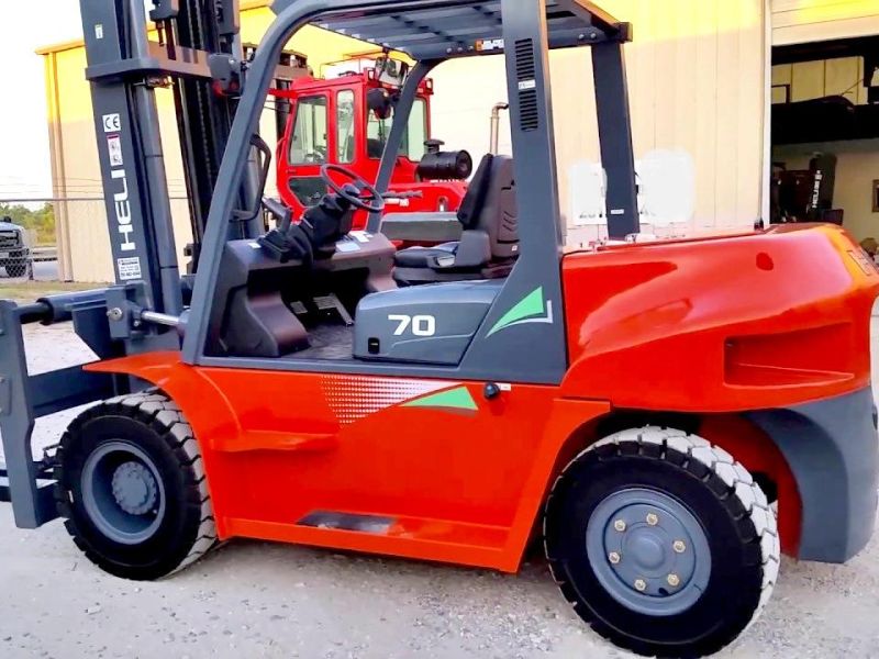 Heli 6t/8t/10t Diesel Counterbalanced Forklift Truck for Work in Container