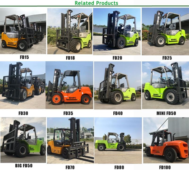 China Engine Forklift Cheap Price 2/3/3.5/4/5/7/8/10 Ton Diesel Forklift