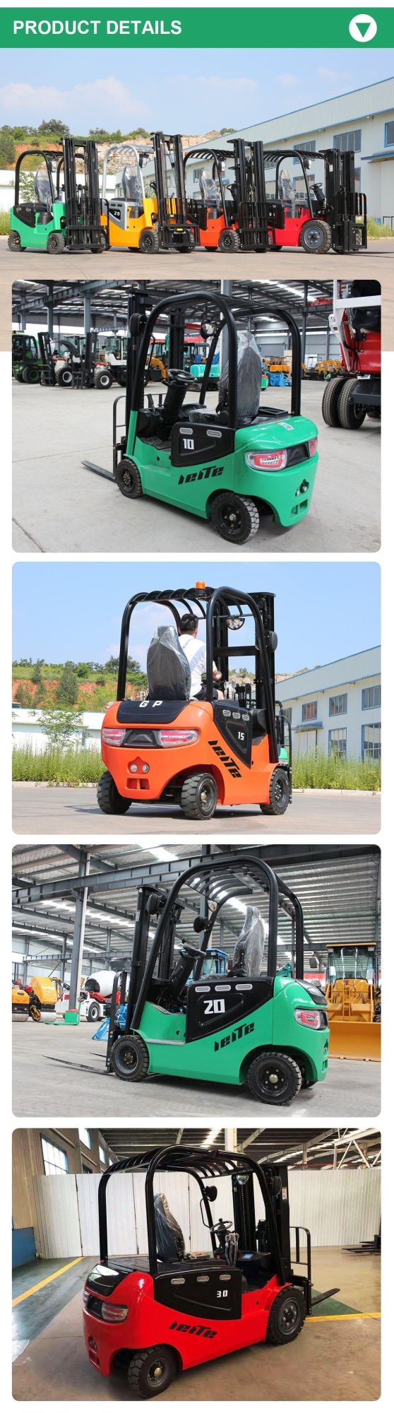 Hight Quality Mini Compact Electric Forklift with Battery Full Stacker Machine for Sale