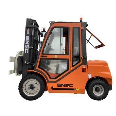 3 Stage Fd30 3 Ton Forklift Dizel Diesel Electric Propane with Rotator Clamp