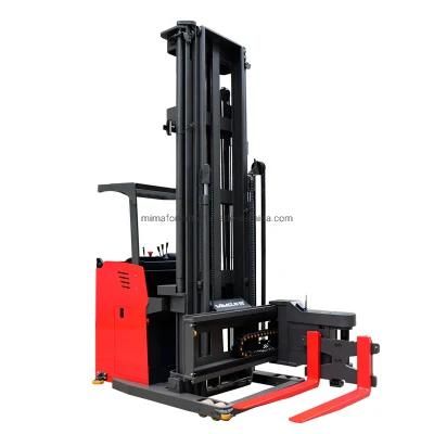 Narrow Aisle 3 Way Forklift Pallet Stacker with 1500kg Capacity