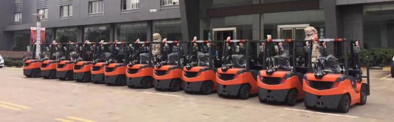 Chinese Hot Sale 2000 2500kg Mini Gasoline LPG Forklift Truck with Paper Roll Clamp