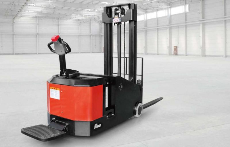 1200 1500kg Rated Capacity Electric Power Steering Counterbalanced Standing Stacker