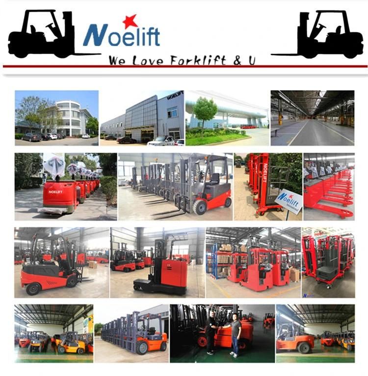 2000kg 5.5m 3-Wheels 48V Battery Powered Electric Forklift with Double Driving System