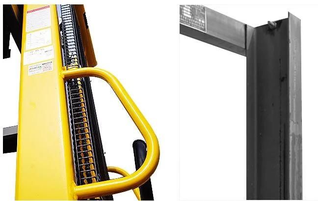 1000kg 1600mm Hydraulic Manual Stacker Hand Forklift