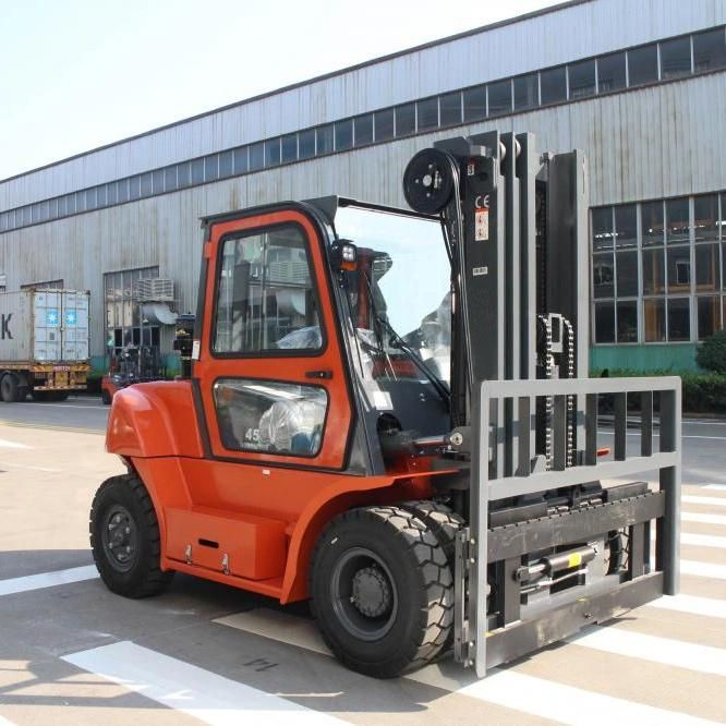 Vift 4 T Diesel Forklift Truck with Japanese Engine Side Shifter Fork Positioner