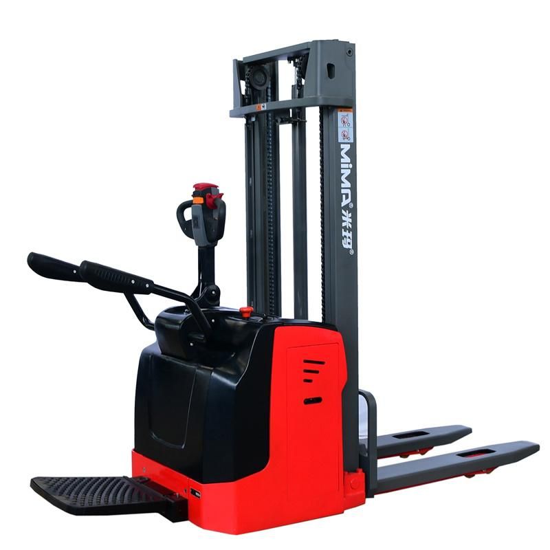 PU Wheel 1.5ton 3000mm Battery Electric Pallet Stacker