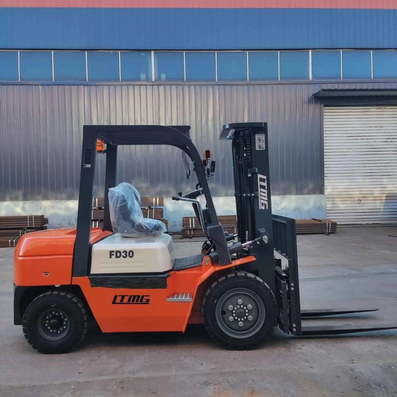 China Hot Sale Duplex Mast Diesel Mini Forklift Truck 3ton Diesel Forklift with Attachments Optional