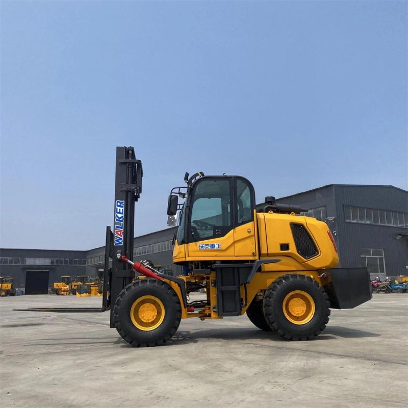 4/5/6 Ton Wheeled Forklift Four-Wheel Drive off-Road Forklift Lift Machinery Small Wheel Loader Forklift