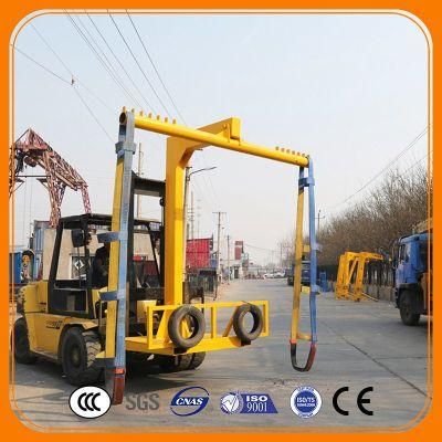 Glass Transport Forklift Truck Crane with Base