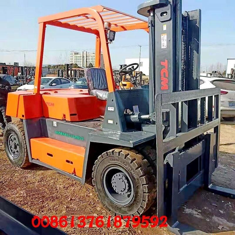 Double Front Wheels Used Tcm 5ton Warehouse Forklift