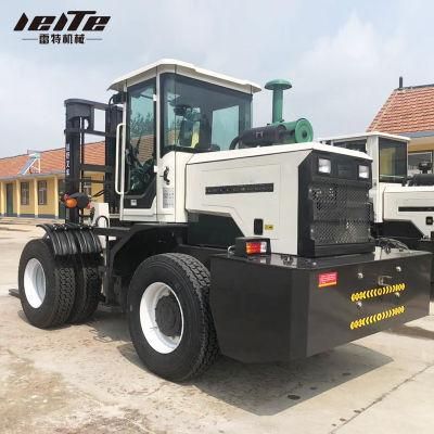 CE Chinese-Made Shandong Diesel Engine Raised 3 Meters Four Drive High Chassis Cross-Country Forklift for Sale