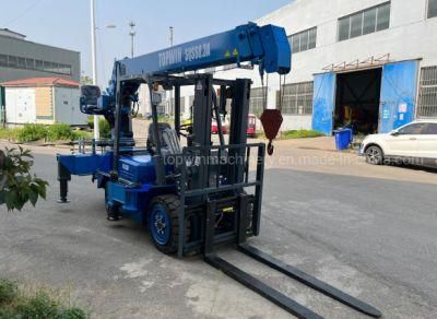 3.5tonnes Diesel Engine Hydraulic Mini Forklift Crane Forklift Lifting Crane