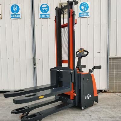 12 Months 1600mm-5500mm Jiangmen Material Handling Equipment Stacker Forklift Truck