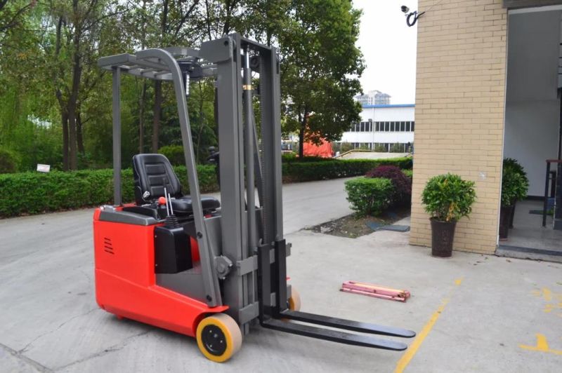 Rear Drive 1000kg 1ton Three Wheels Mini Electric Forklift with Solid Rubber Wheels