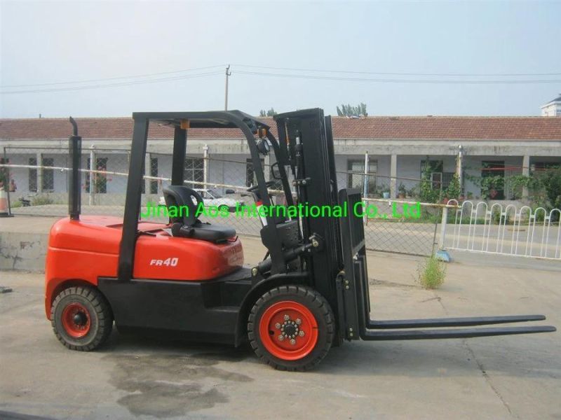 Optional Construction Machinery Fr40 4t Lifting Equipment 4ton Diesel Forklift Truck