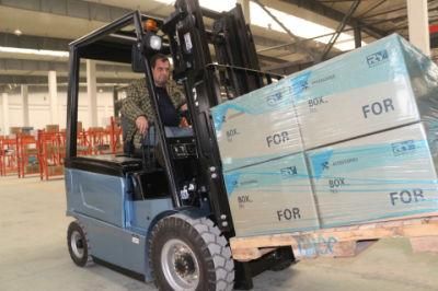 4-Wheel 2.5t Electric Forklift with Germany Hawker Battery