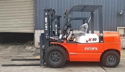 Heli Logistics Machine 5t Diesel Forklift Cpcd50 with Low Price