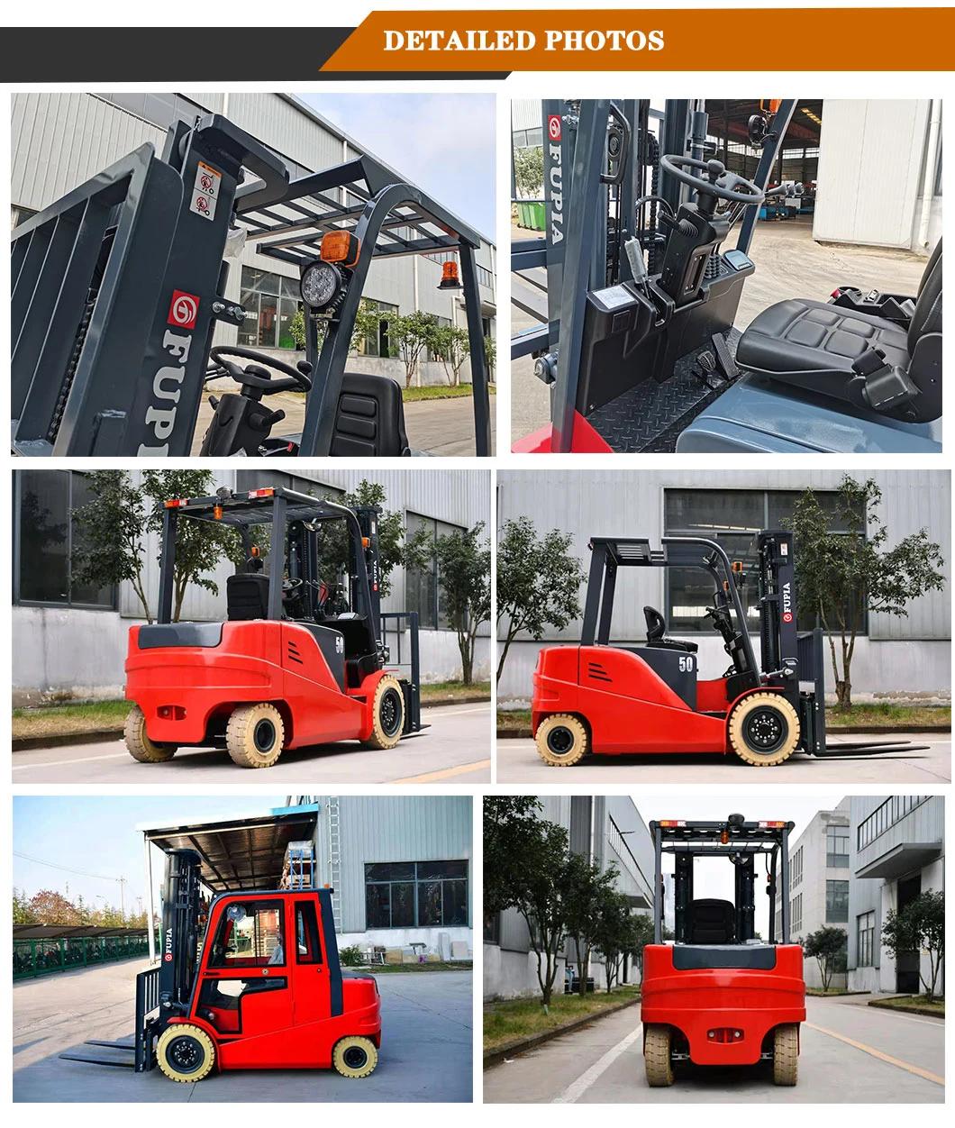 Material Handling Equipment Linde Forklift Technology 5000kg Capacity Battery Operated 4 Wheel Drive 5 Ton Electric Forklift Truck