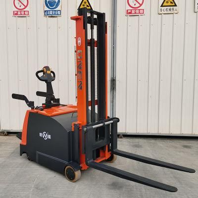 Jiangmen AC Motor Manual High Lift Hand Hydrulic Pallet Stracker Forklift