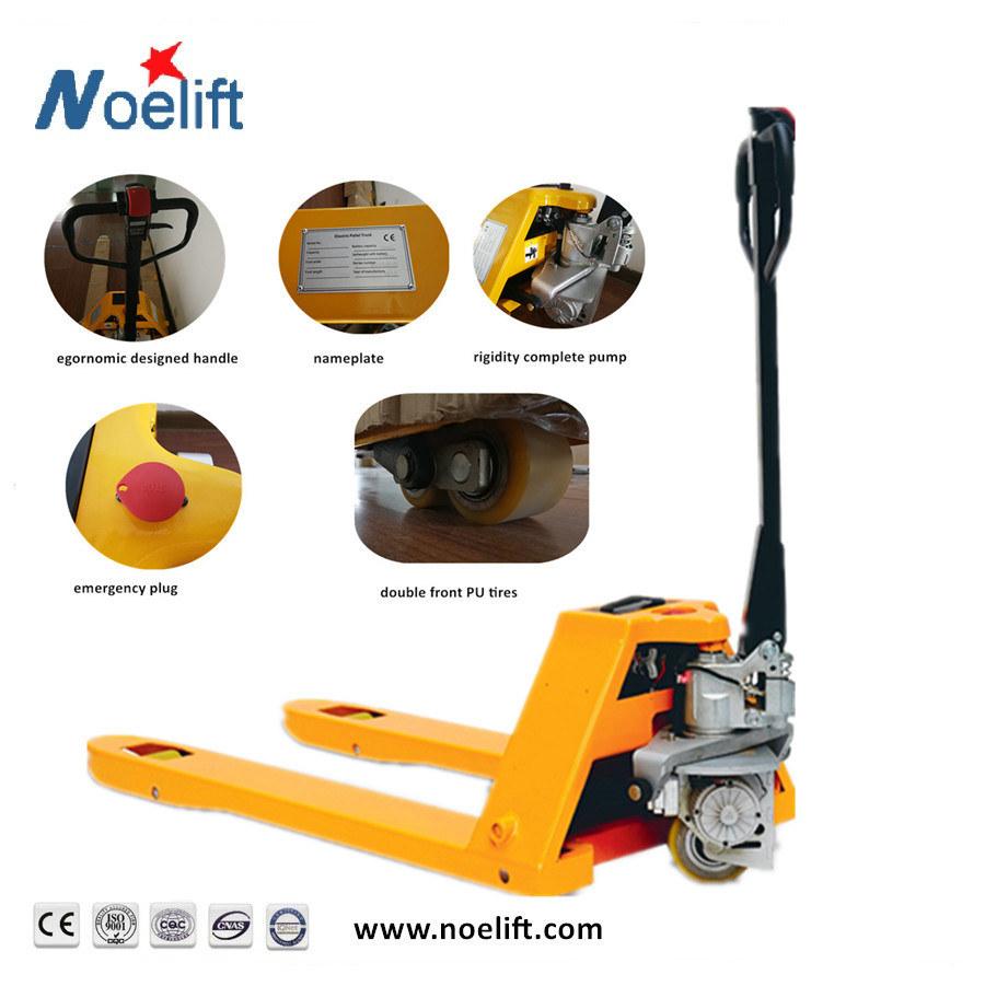 Semi Electric Powered Pallet Truck 1.5t with Forks 540X1150mm