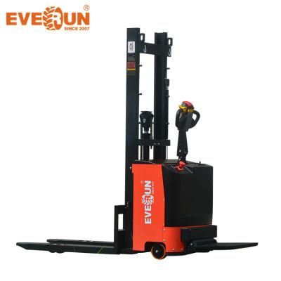 EVERUN ERES1536 1.5ton CE warehouse mini small counter balanced electric walking pallet stacker