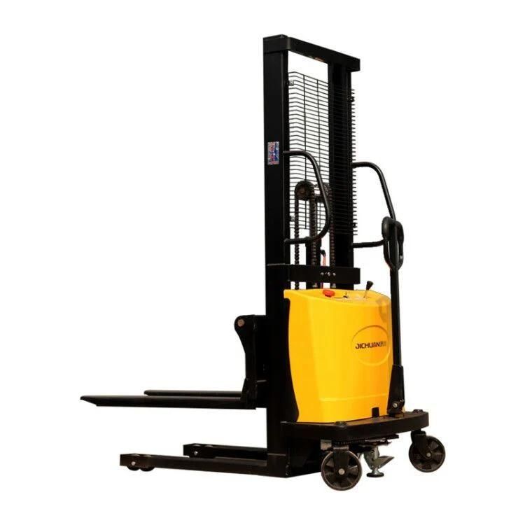 China Manufacturer Online Support Capacity 1000 Kg Max Lift Height 1.6m Semi-Electric Stacker Truck