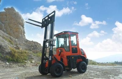 Welift High Quality 3.0 Ton Rough Terrain Diesel Forklift Truck