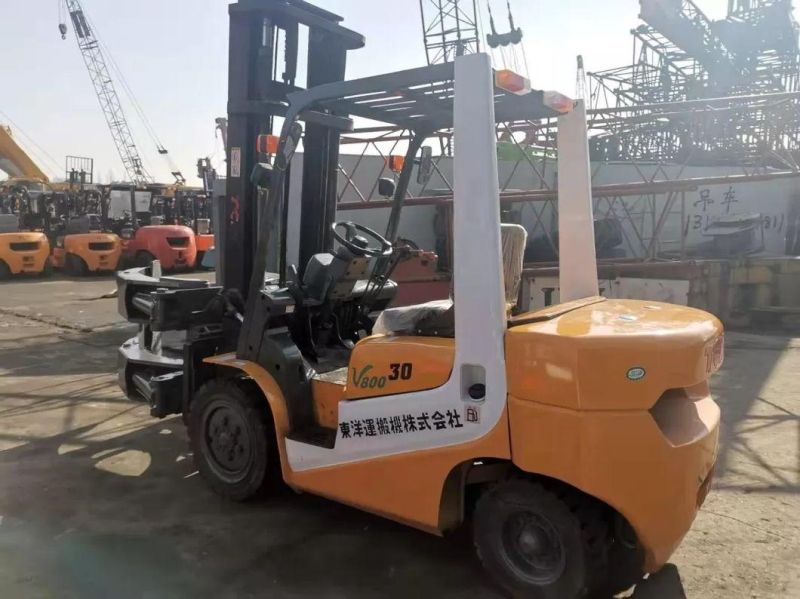 3t Tcm Fd30t6 Used Diesel Forklift Equipment Japan 2.5t Toyota Handling Machinery Isuzu Engine Gasoline LPG Fuel Second Hand Forklift