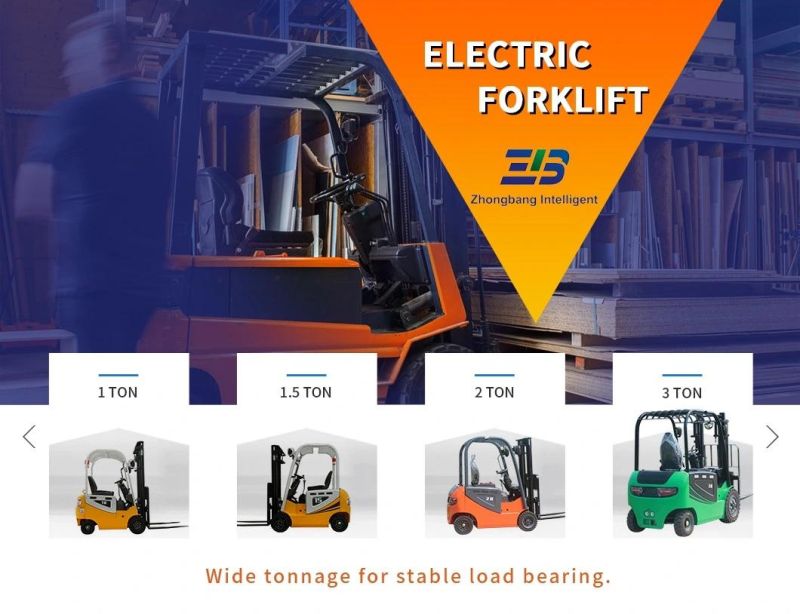 Cpd30 3ton Adjustable Seat Small Electric Forklift Truck with Hydraulic/Mechanial Service Brake/Parking Brake