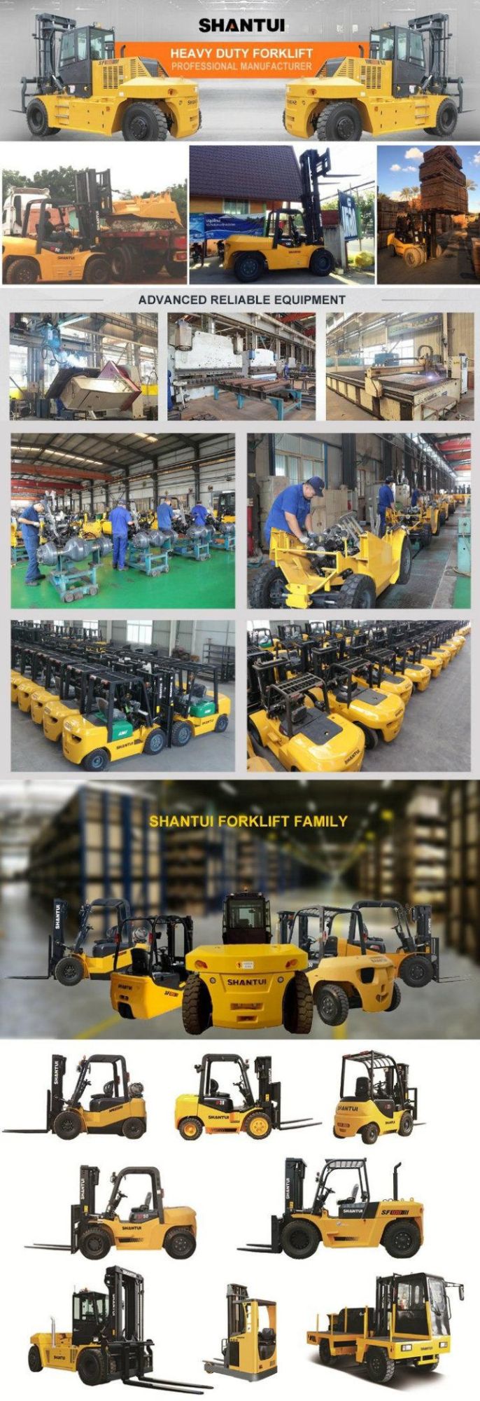 10 Ton Forklift Shantui 10 Ton Sf100 Construction Machinery