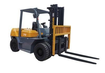 Solid Tire Free Lifting Export Thailand 7 Ton Diesel Forklift with Side Shift