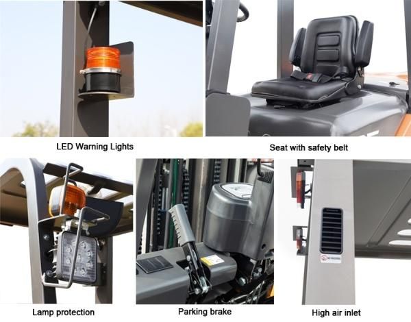 Montacargas Manual 3 Ton 3.5 Ton Diesel LPG Gas Gasoline Petrol Forklift with Paper Roll Clamps Accessories