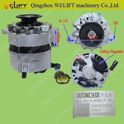 Forklift Spare Parts Alternator Jfz1702/14V750W