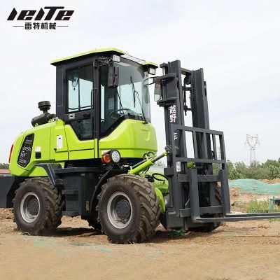 3 Ton 4 Wheel Automatically Hydraulic Drive Cross Country Rough Terrain off-Road Forklift Price
