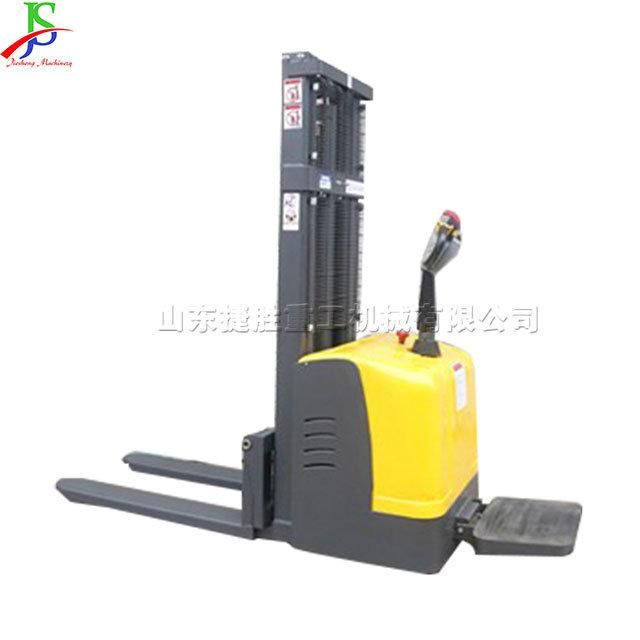 Cargo Handling Station Driving Forklift Truck Full Electric Pallet Stacker