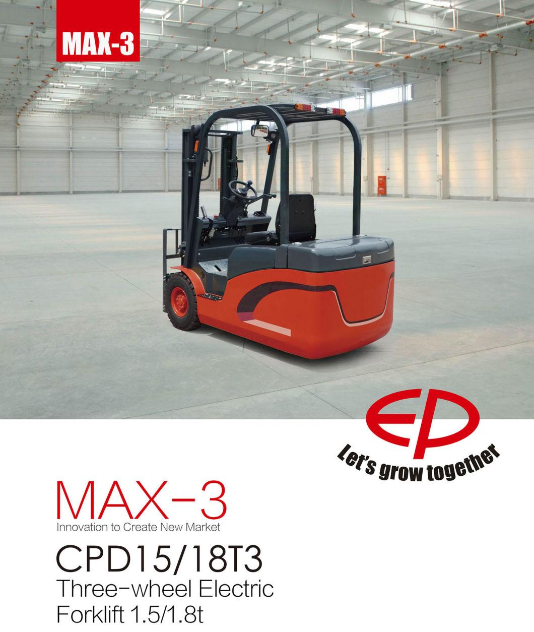 1.8 Ton Economic Three-Wheel Single Drive Electric Forklift